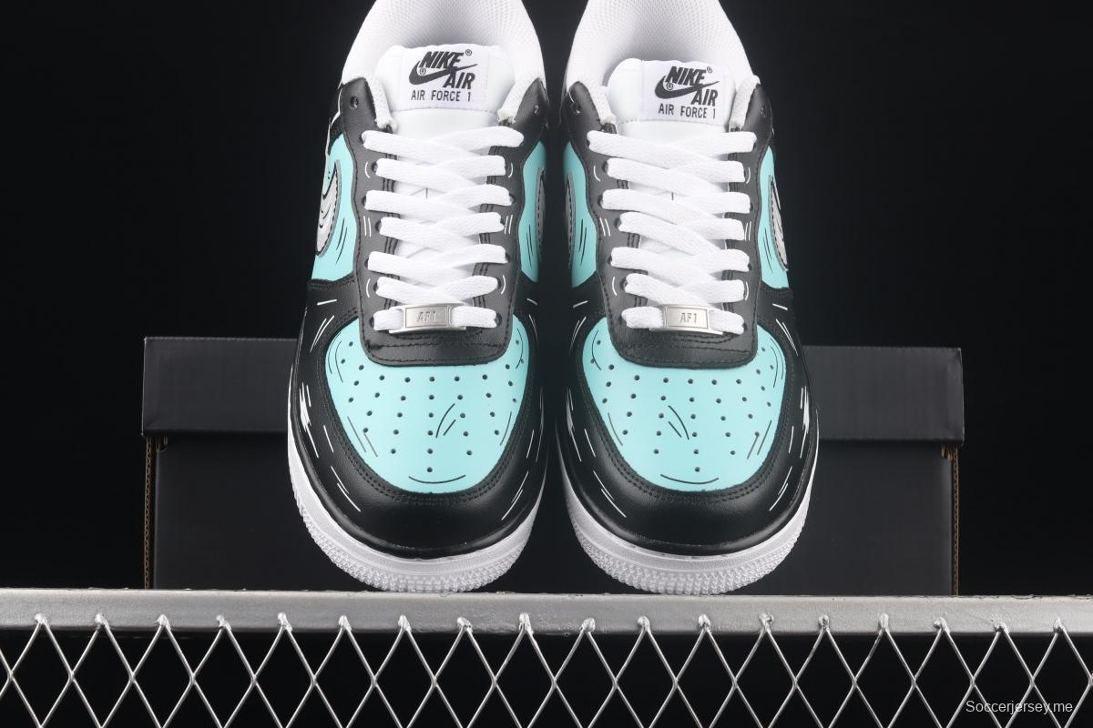 NIKE Air Force 11607 Low two-dimensional theme black diamond color matching low-top casual board shoes CW2288-215