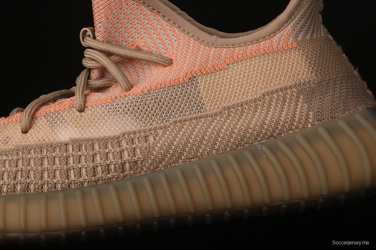 Adidas Yeezy 350 Boost V2 Sulfur FZ5240 Darth Coconut 350 second generation hollowed-out pheasant red color BASF Boost original