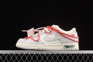 OFF-White x NIKE DUNK Low 12 of 50 OW suede SB buckle rebound fashion casual board shoes DJ0950-118