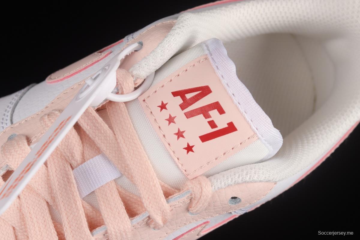 NIKE Air Force 1'07 Low White Pink Hook Low Casual Sneakers 315115-167