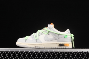 OFF-White x NIKE DUNK Low OW grey leisure sports skateboard shoes DM1602-128,