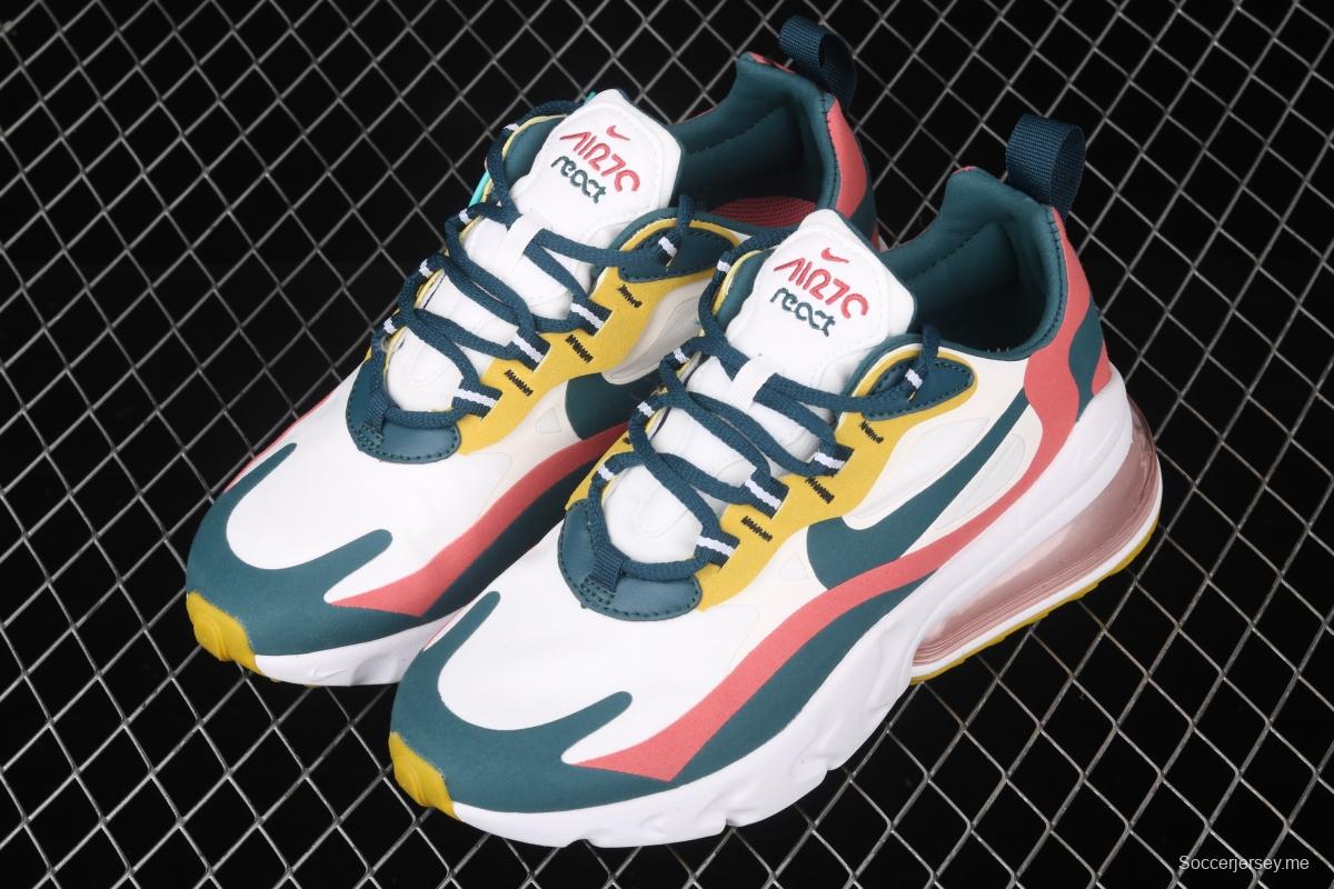 NIKE Air Max 270React new high frequency mesh hollowed-out half-palm air cushion running shoes CT1264-103