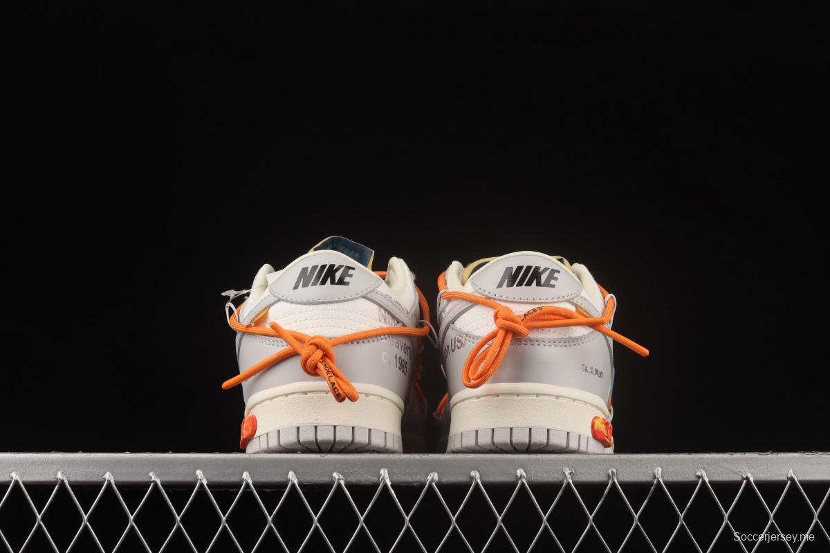 OFF-White x NIKE DUNK Low OW grey leisure sports skateboard shoes DM1602-104