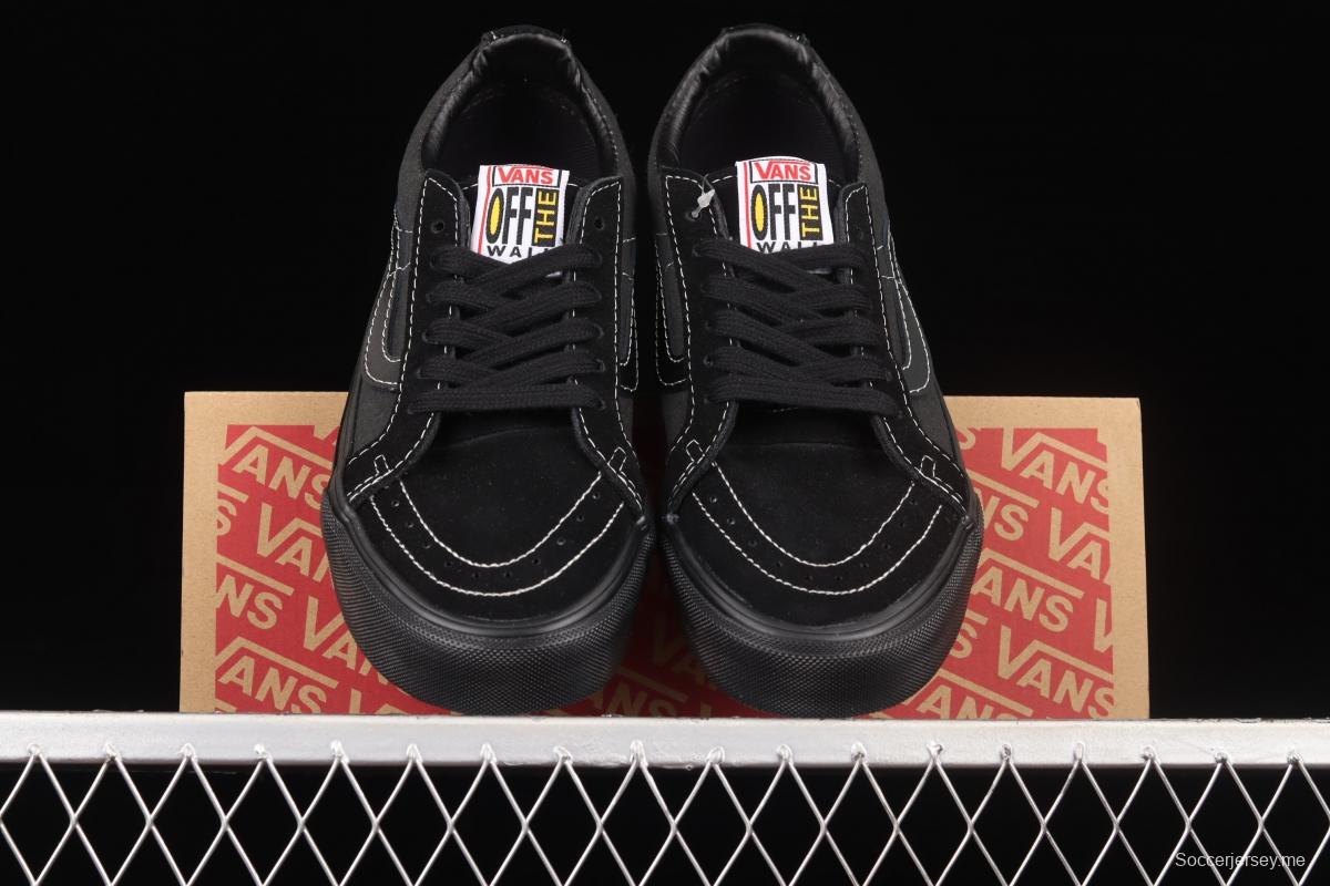 Vans Sk8-Low Yu Wenle's all-black low-top casual board shoes VN0A4UW12U3