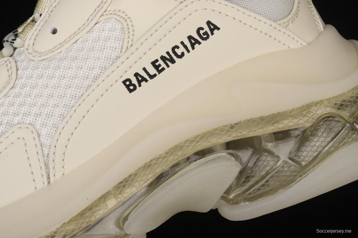 Balenciaga Triple S 3.0 full-combination nitrogen crystal outsole W2GA19100 for retro casual running shoes