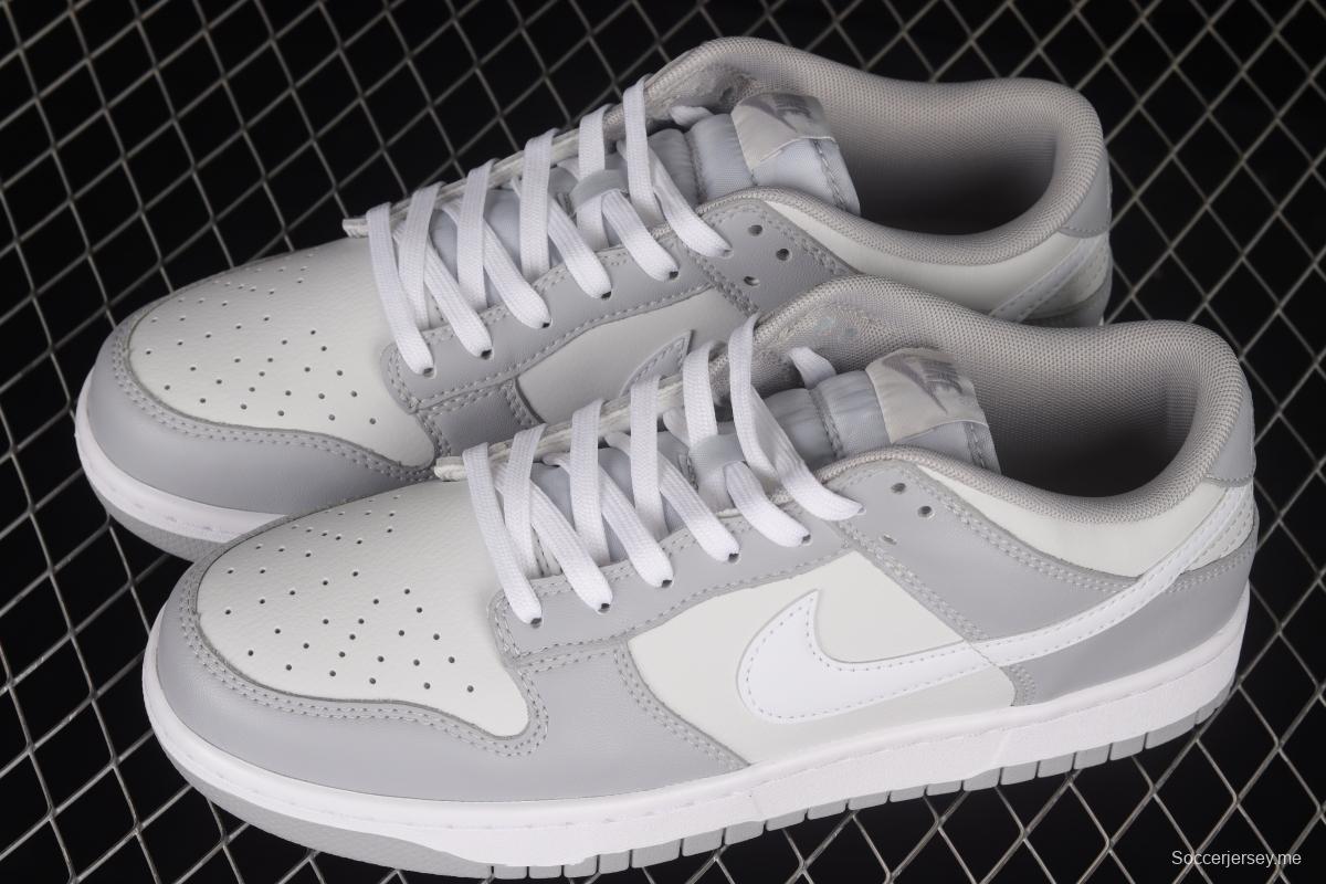 NIKE DUNK Low Retro Grey White Cool Grey Color Matching SB Buckle Rebounds Fashion Casual Sneakers DJ6188-001