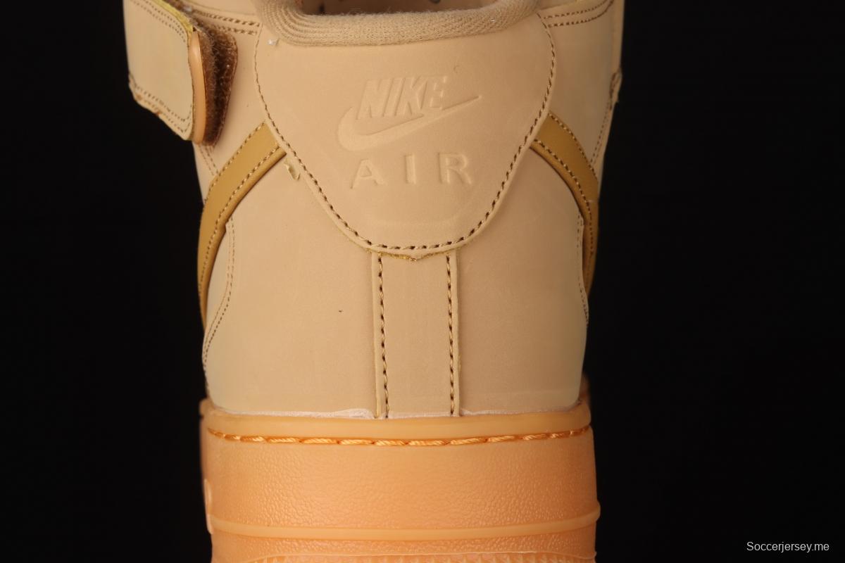 NIKE Air Force 1 Mid'07 wheat suede Zhongbang casual board shoes DJ9158-200