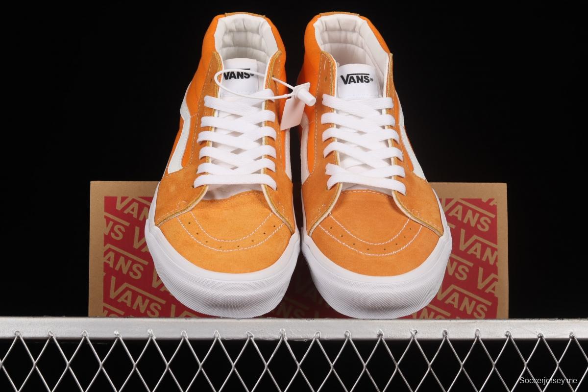 Vans Sk8-Mid 2022 Spring New Orange Soda Water Upper Skateboard Shoes VN0A3WM360C