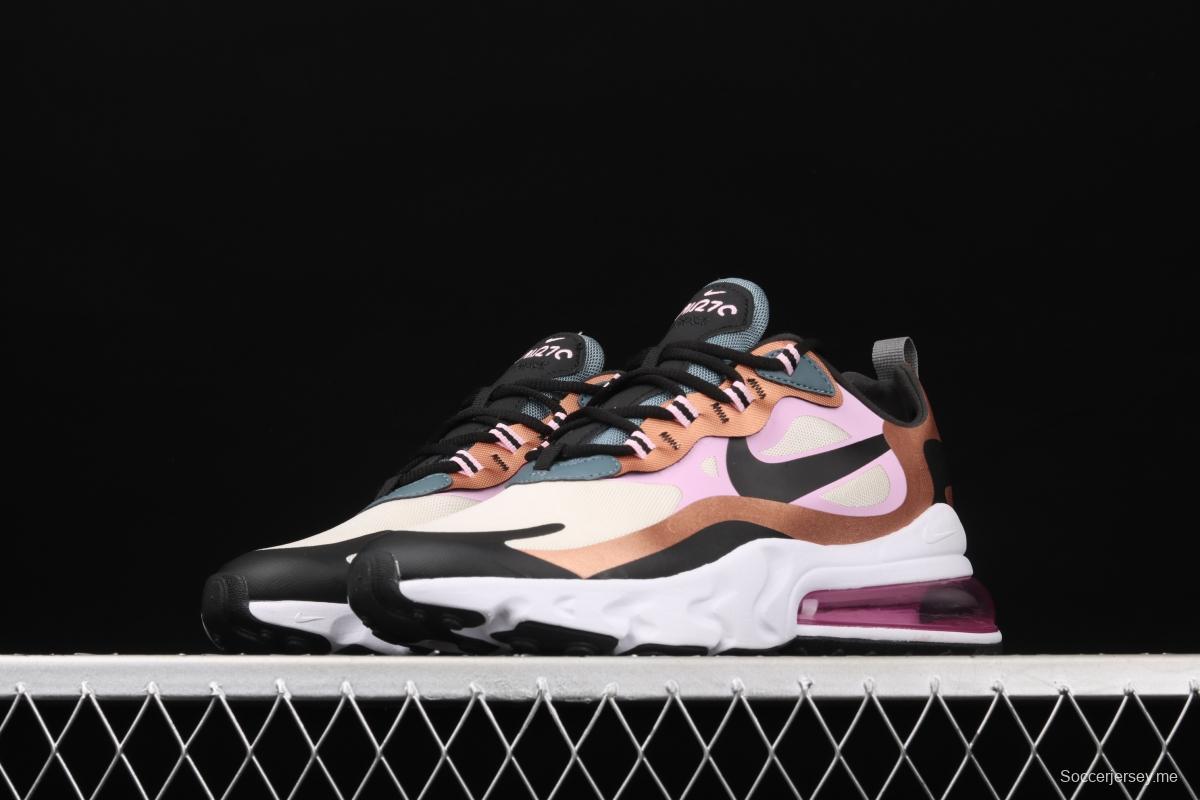 NIKE Air Max 270React new high-frequency mesh function half-palm air cushion running shoes CT1833-100