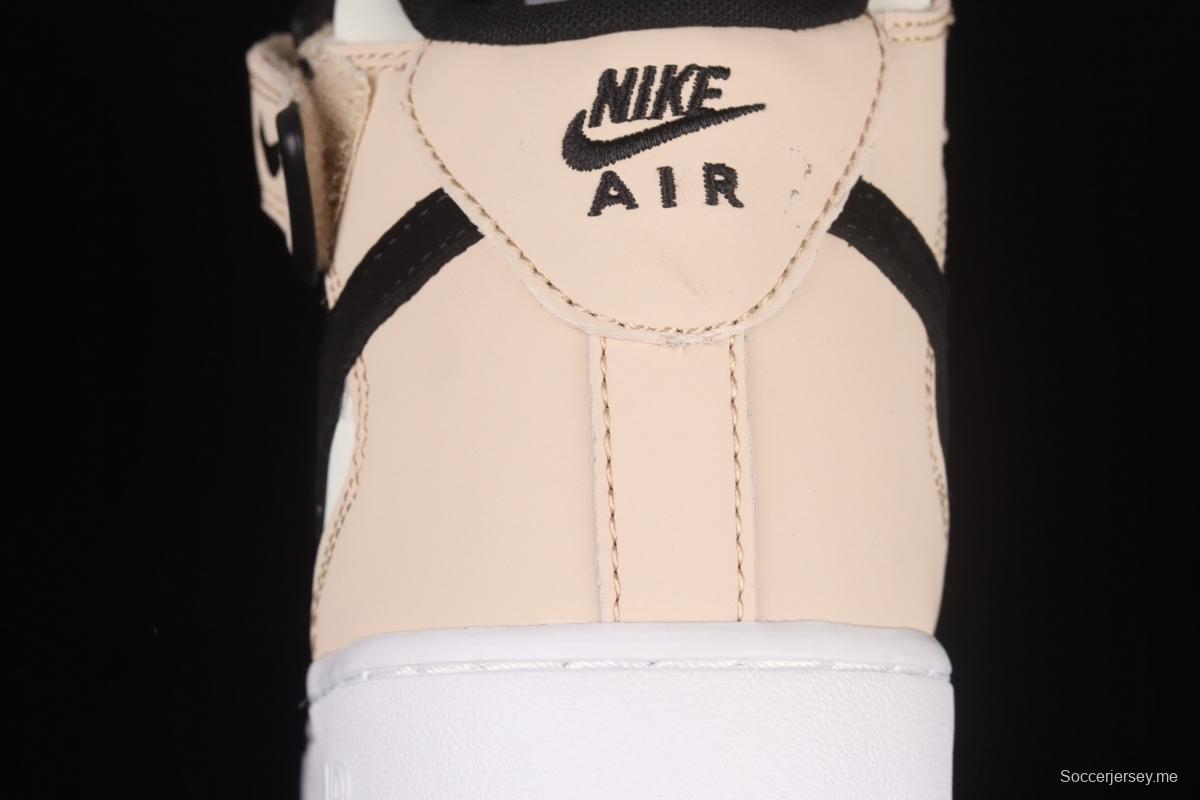 NIKE Air Force 11407Mid milk brown medium-top casual board shoes HD2523-156