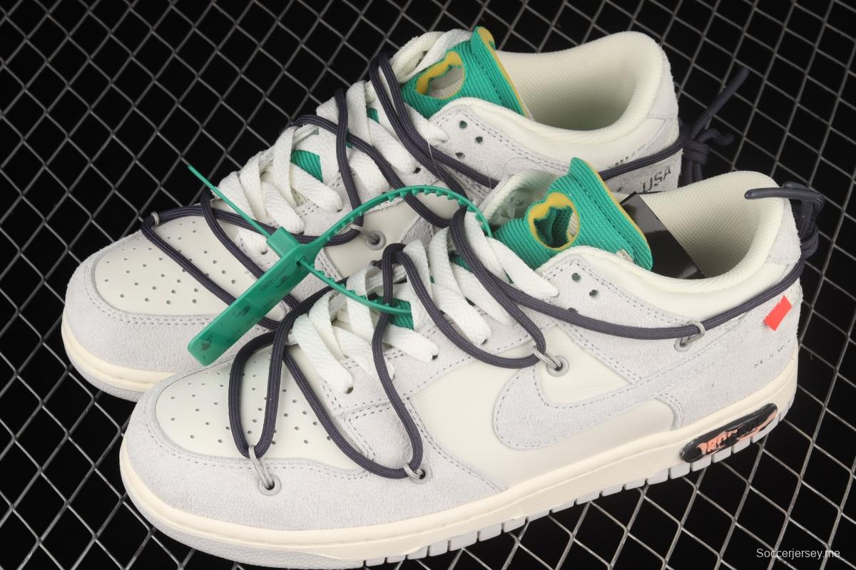 OFF-White x NIKE DUNK Low OW suede SB buckle rebound fashion casual board shoes DJ0950-115