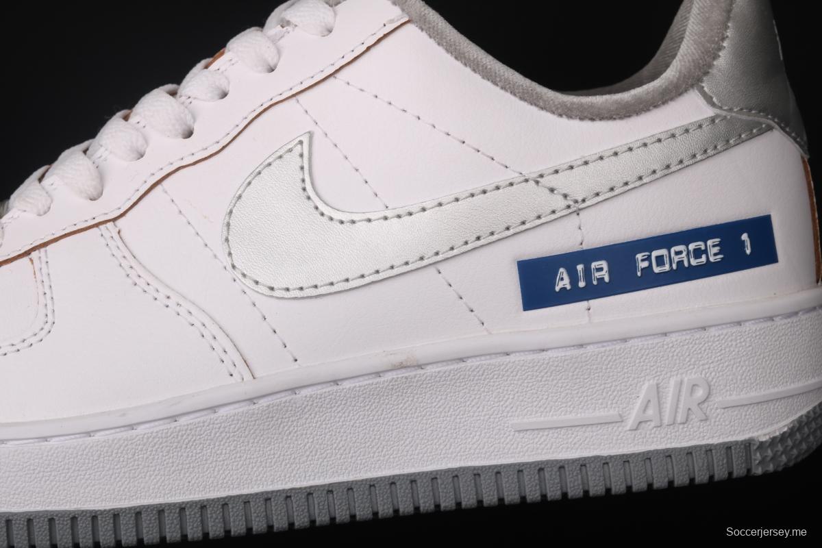 NIKE Air force1 Low labei maker white and blue color matching low-top casual board shoes DC5209-100