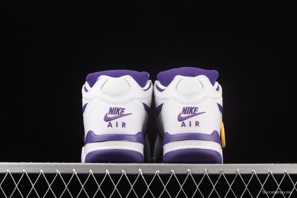 NIKE Air Flight 89 White and Purple Air cushion Basketball shoes CN0050-101