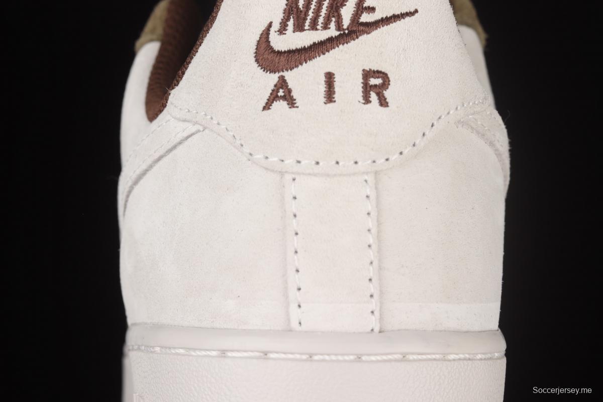 NIKE Air Force 11607 Low suede chocolate low-top casual board shoes DB2260-199