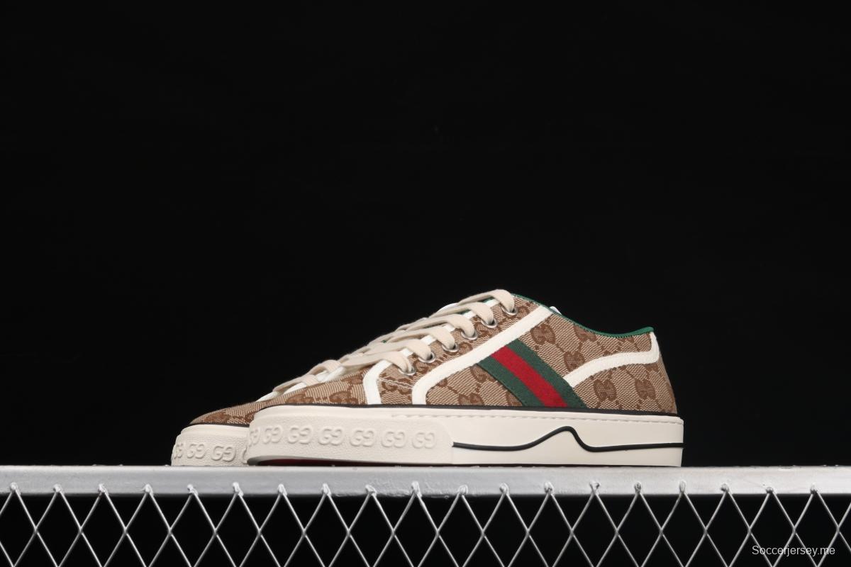 Gucci Tennis 1977 Print Sneaker canvas printed retro leisure sports board shoes