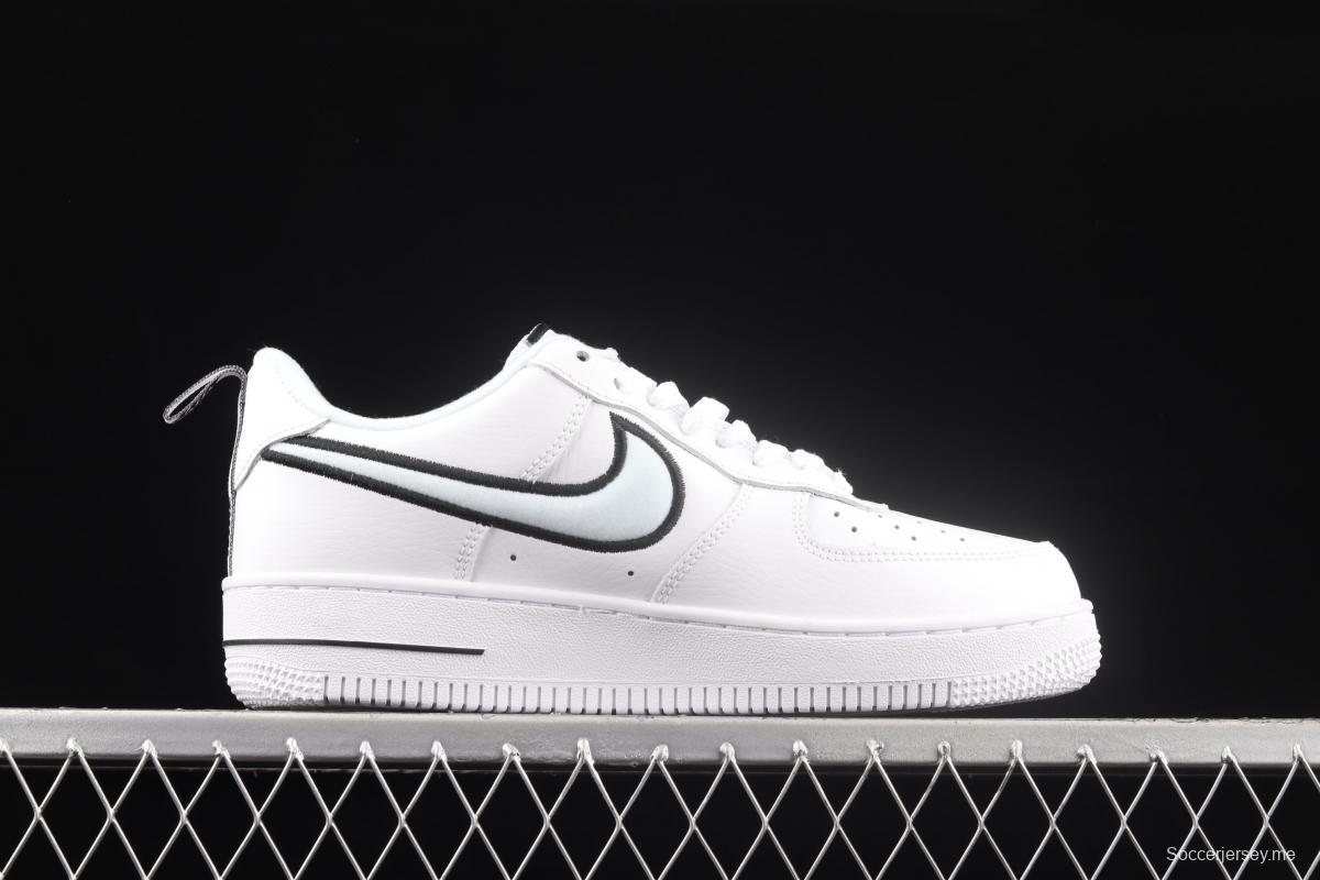 NIKE Air Force 11407 Low White/Black Leather White and Black lift Electric embroidered Hook low-top Leisure Sports Board shoes DH2472-100