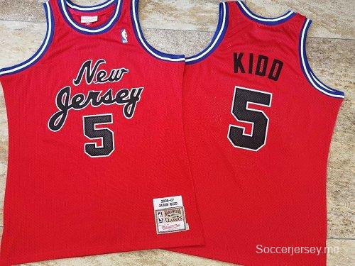 Men's Jason Kidd Red Retro Classic Team Jersey