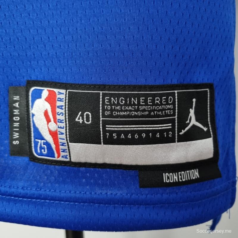 الذكرى ال 75 لمكجرادي #1 قميص أورلاندو ماجيك ماجيك الأزرق رقم 1 في الدوري الأمريكي للمحترفين
