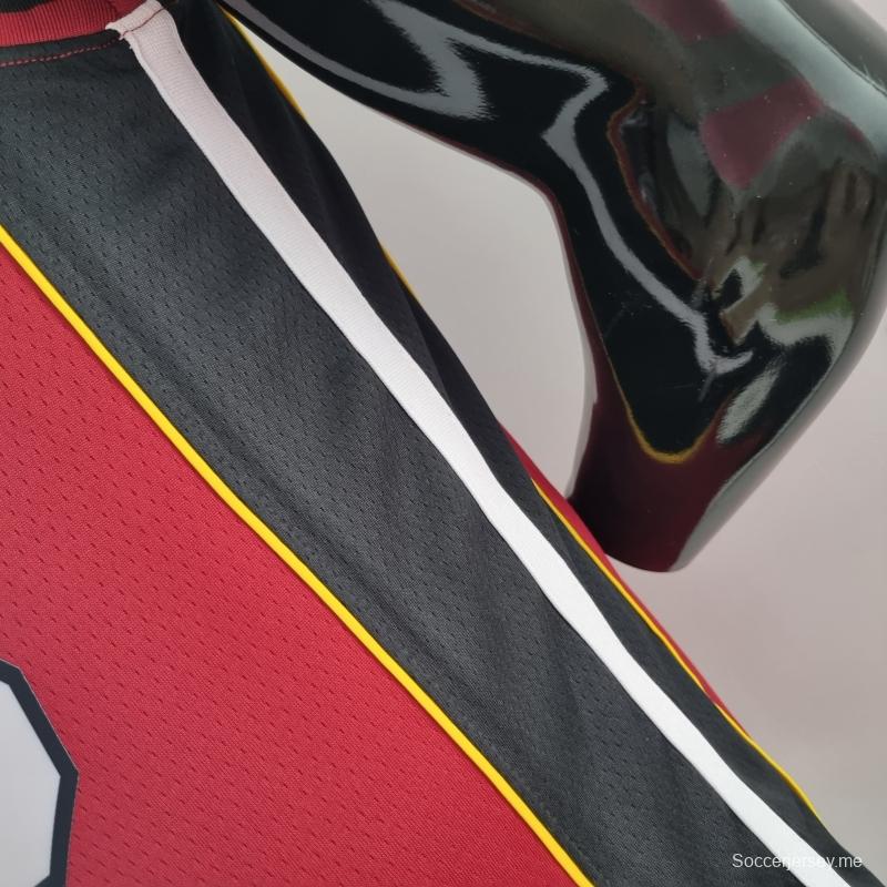 الذكرى ال75 لميامي هيت ميامي هيت جوردان وايد #3 قميص دوري كرة السلة الأمريكي للمحترفين باللون العنابي
