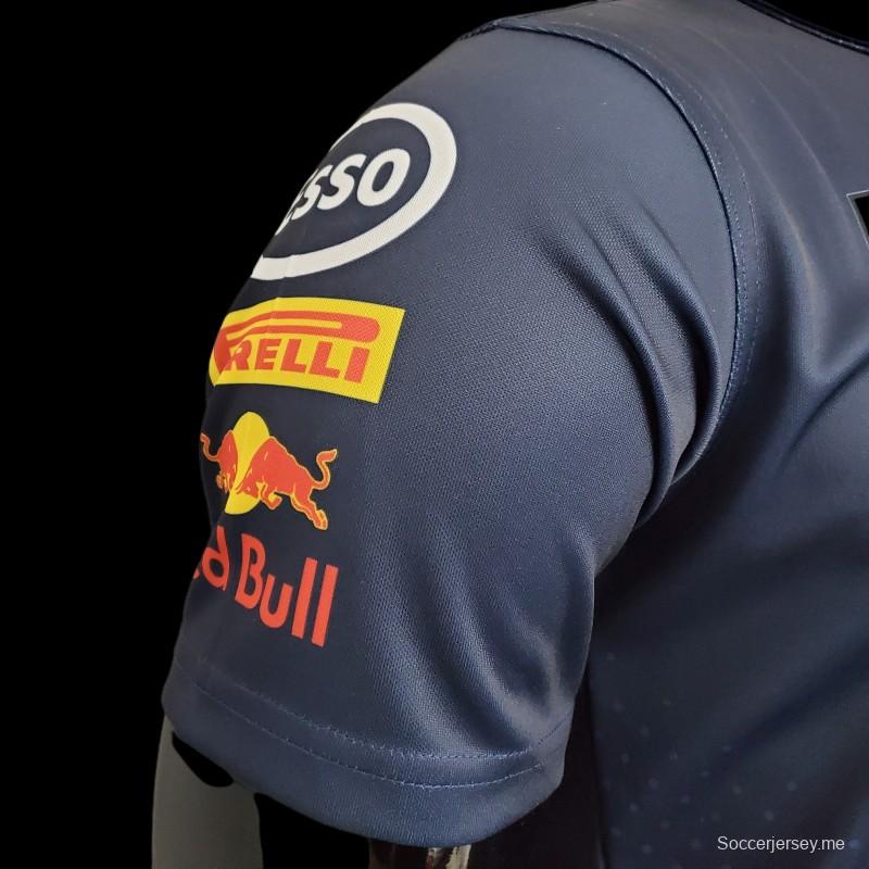 بدلة سباق الفورمولا 1 للفورمولا 1؛ بدلة سباق هوندا ريد بول بول بولو سافير
