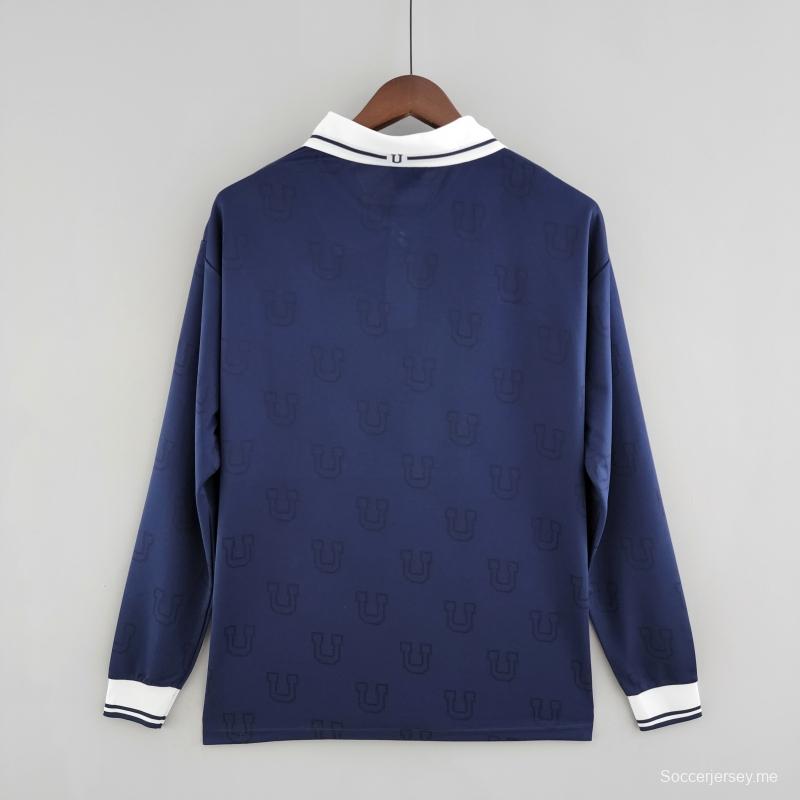 قميص ريترو 1998 بأكمام طويلة الأكمام طويل الأكمام لجامعة تشيلي
