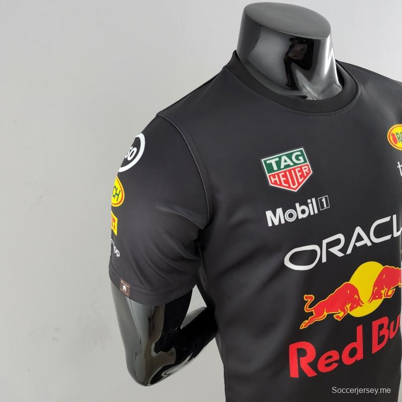2022 قميص فورمولا 1 ريد بُل بلاك جيرسي #0001
