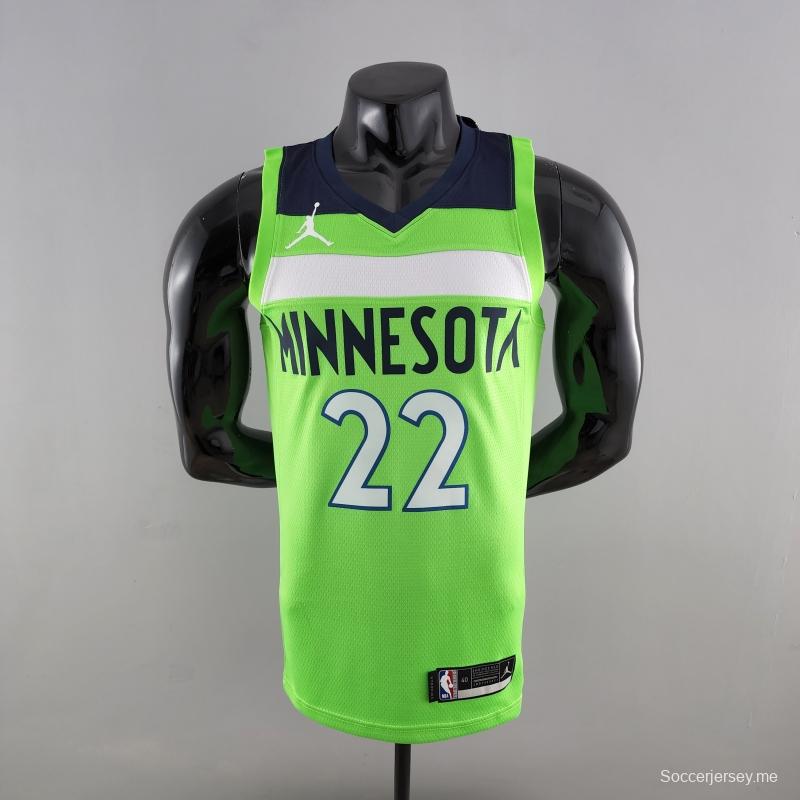 مينيسوتا تمبروولفز ويجينز #22 قميص مينيسوتا تمبروولفز ويجينز #22 إير جوردان إن بي إيه جيرسي أزرق

