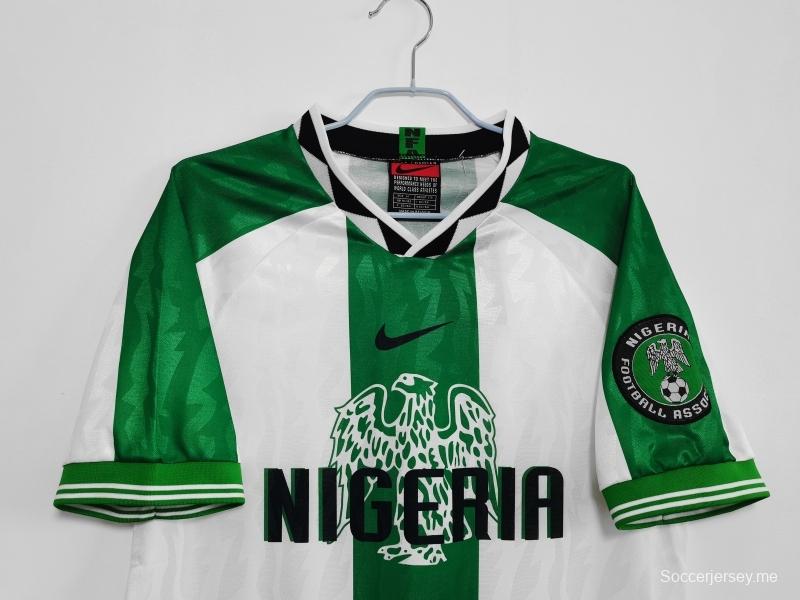 قميص كرة القدم النيجيري القديم 1996/98 خارج نيجيريا
