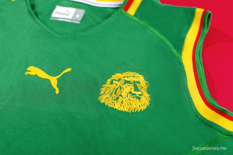 قميص المنتخب الكاميرون 2002 ريترو 2002 لكرة القدم الأساسي
