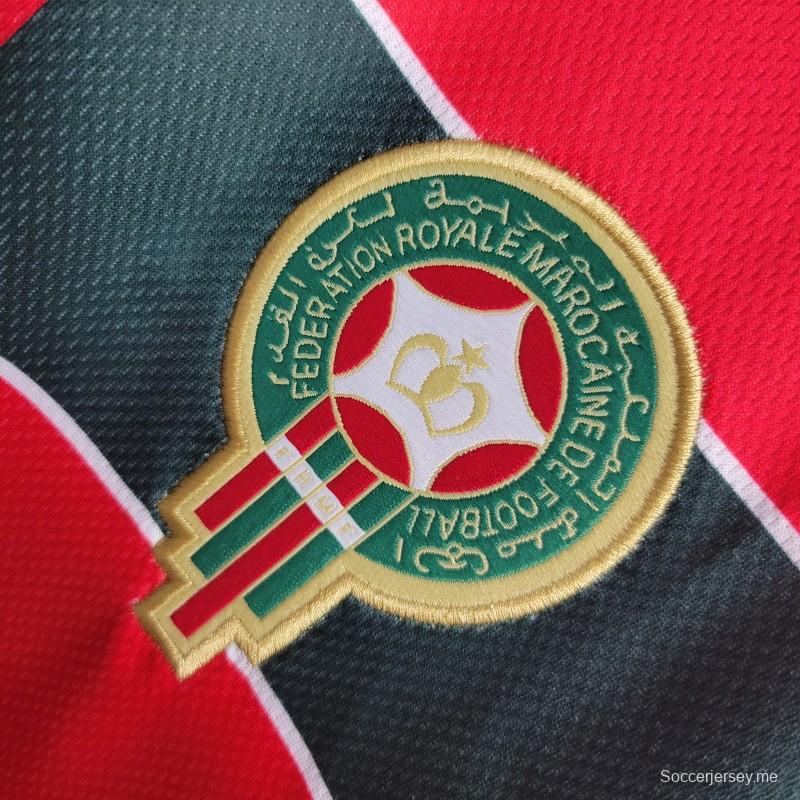 قميص المغرب الثالث الأحمر ريترو 1998 المغرب الثالث
