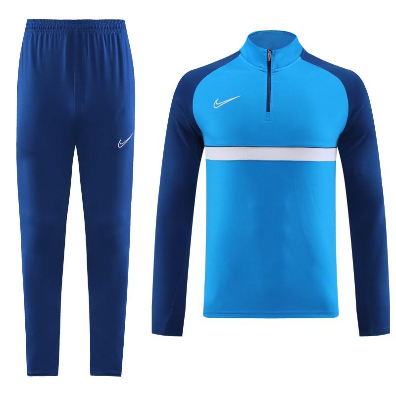 2023 جاكيت NIKE أزرق نصف سحاب + بنطلون + بنطلون
