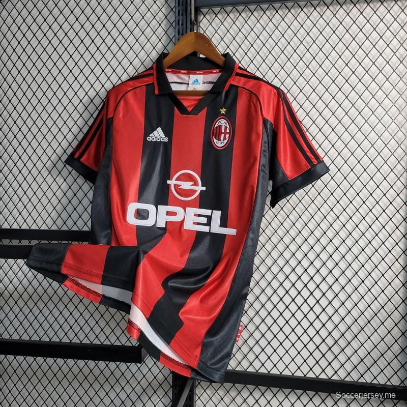 قميص فريق ميلان 1998/99 عتيق الطراز القديم
