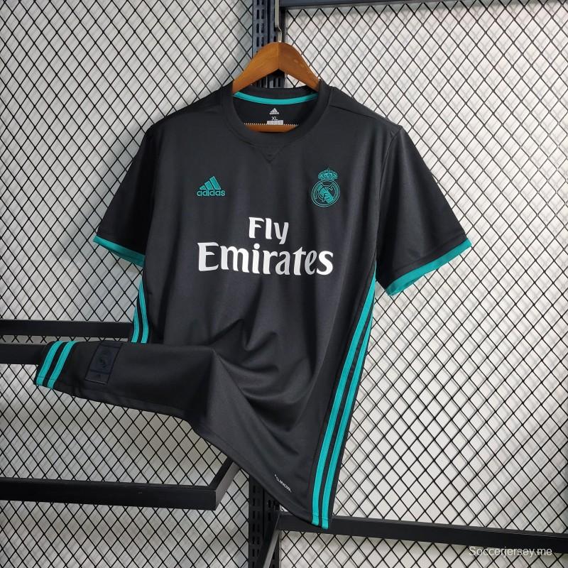 قميص ريترو 17-18 ريال مدريد خارجي أسود اللون أسود عتيق
