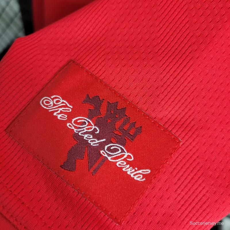 قميص بأكمام طويلة ريترو بأكمام طويلة 07-08 مانشستر يونايتد في الدوري الإنجليزي الممتاز
