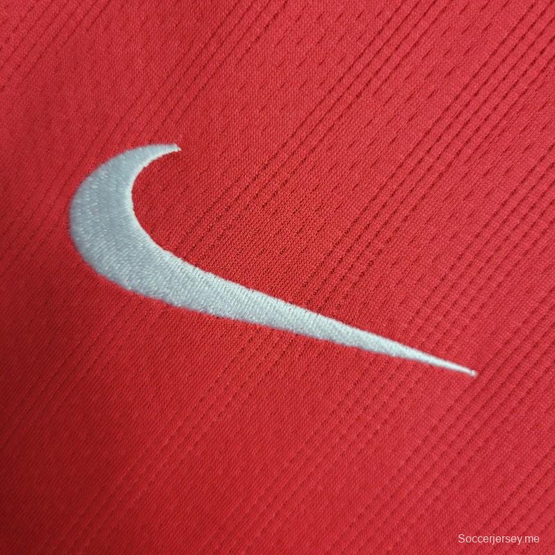 قميص بأكمام طويلة ريترو طويل الأكمام 07-08 قميص مانشستر يونايتد نسخة دوري أبطال أوروبا
