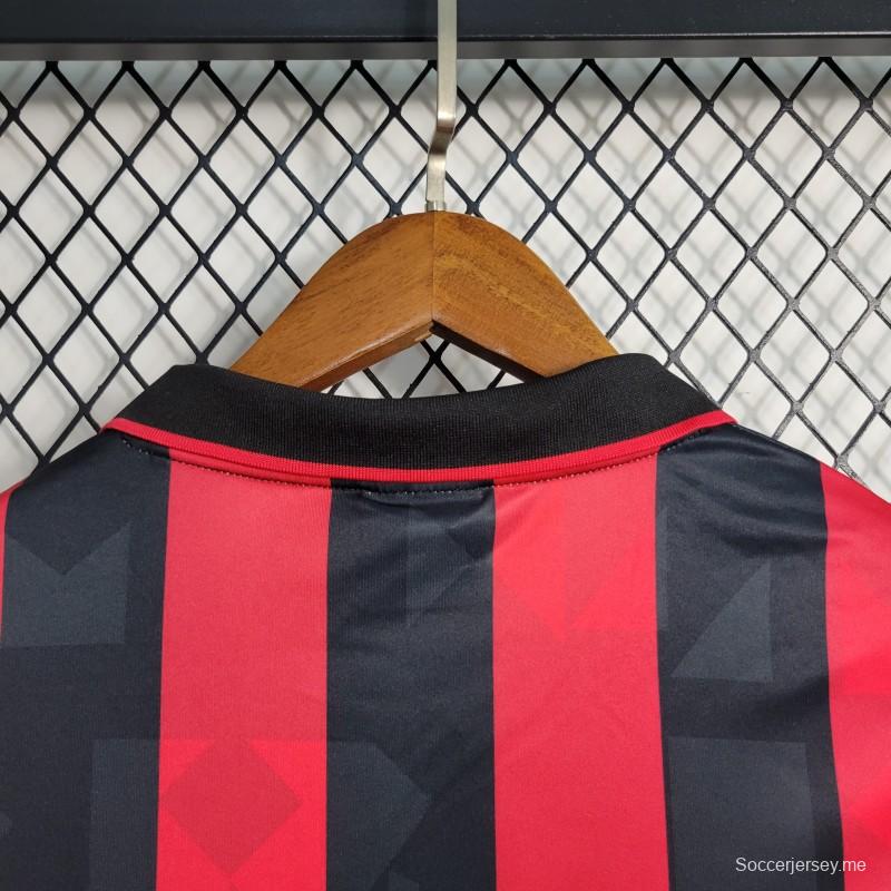 قميص فريق ميلان 93-94 ريترو 93-94 قميص كرة القدم الرئيسي
