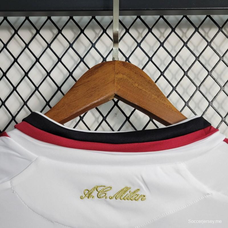 قميص ريترو 09/10 قميص ميلان 09/10 أبيض عتيق خارجي
