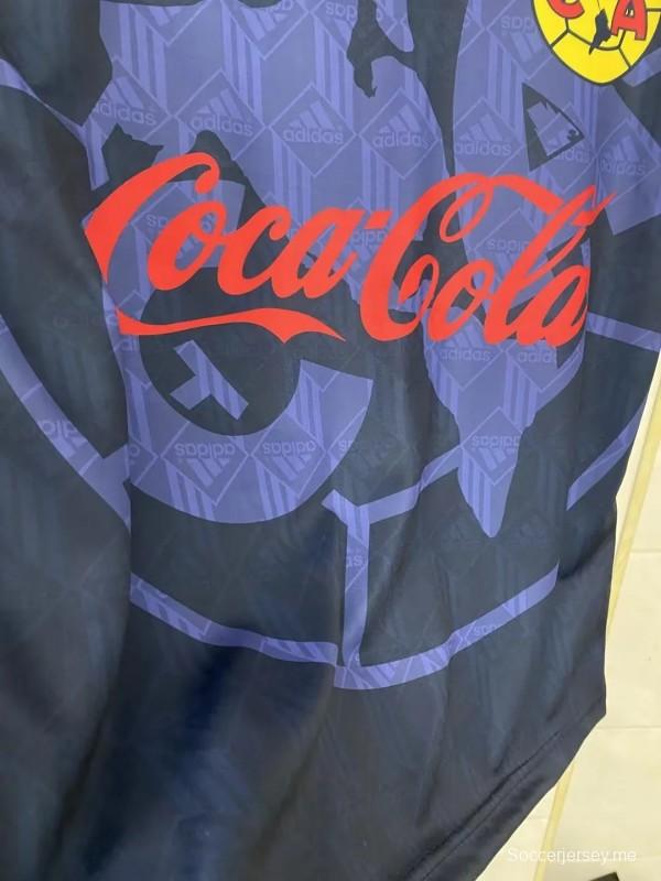 قميص ريترو 98/99 كلوب أمريكا أفرو أزرق اللون الأزرق
