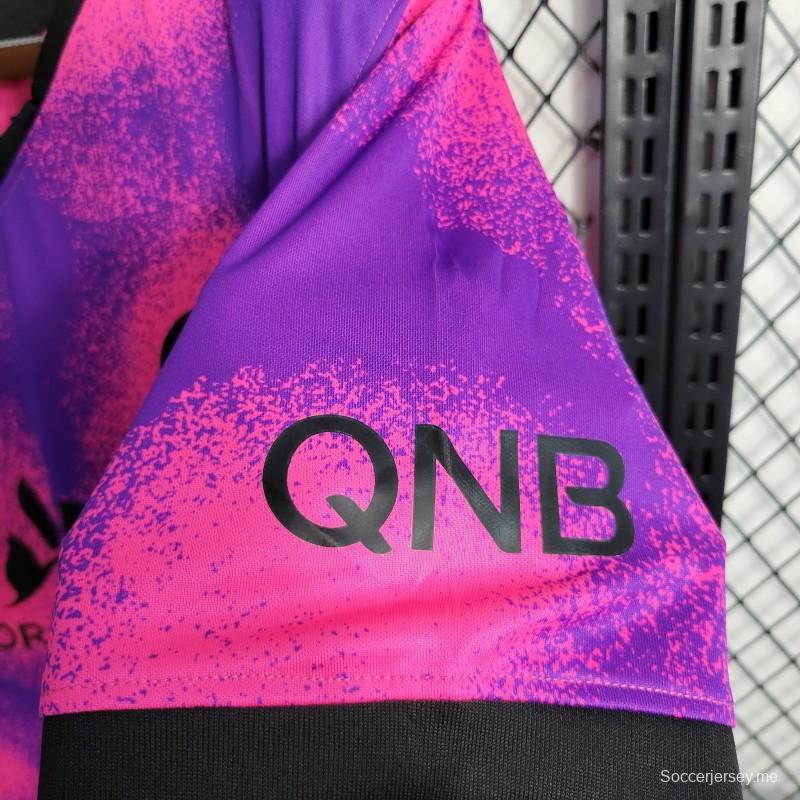 قميص ريترو 20/21 باريس سان جيرمان 4 وردي اللون الوردي
