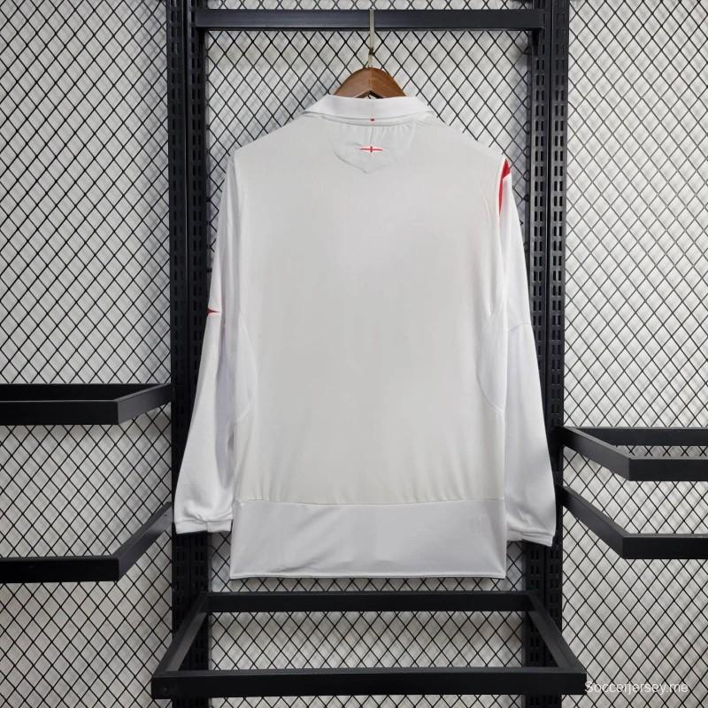 قميص ريترو إنجلترا 2006 بأكمام طويلة الأكمام ريترو إنجلترا 2006
