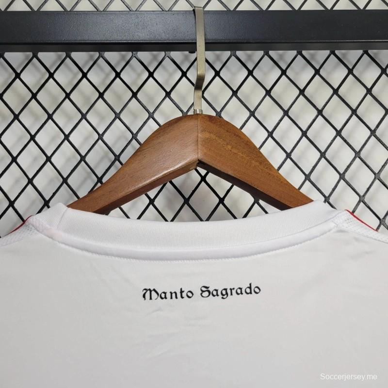 قميص أبيض ريترو 15/16 فلامنجو خارجي أبيض عتيق
