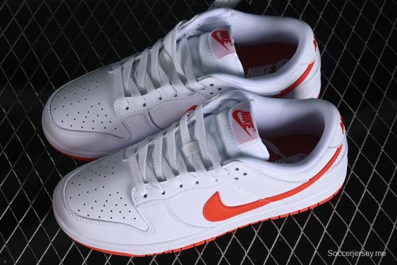 Nike SB Dunk Low White Orange Low-Top Casual Skateboarding Shoes - DV0831-103