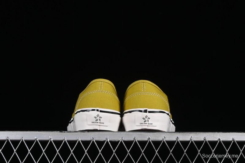 Kamiya Vulcanize Sneaker 23AW High-End Line Dissolved Yellow Canvas Shoes with Smiley Face Print Low-Top - M.C3