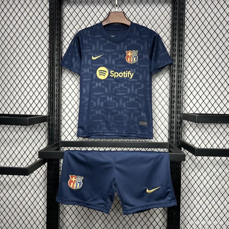 24/25 قميص أطفال برشلونة Away برشلونة أزرق دايل
