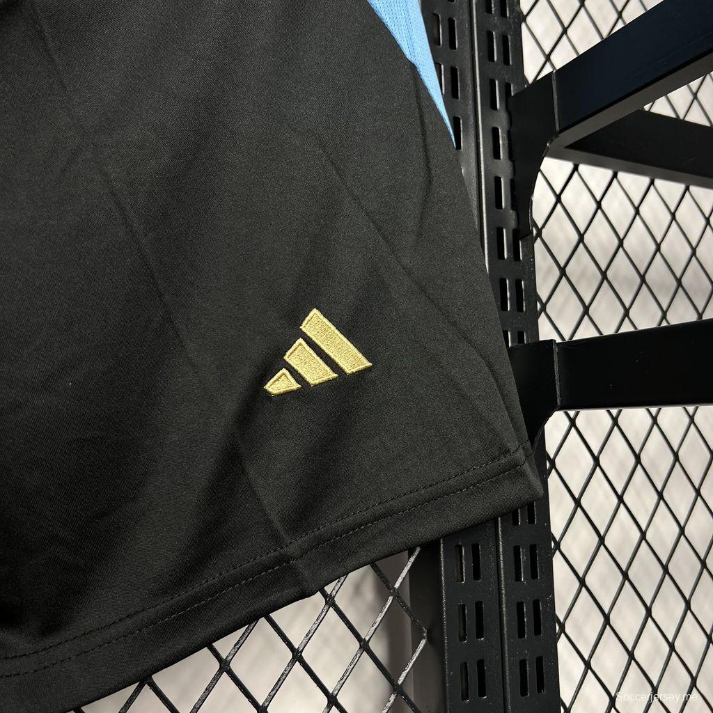 2024 أرجنتين 2024 شورت أسود قصير أسود اللون
