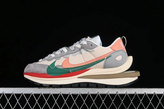 Nike Sacai VaporWaffle 3.0 Deconstructed Sneakers with Overlapping Swoosh and Dual Tongue - DD1875-107