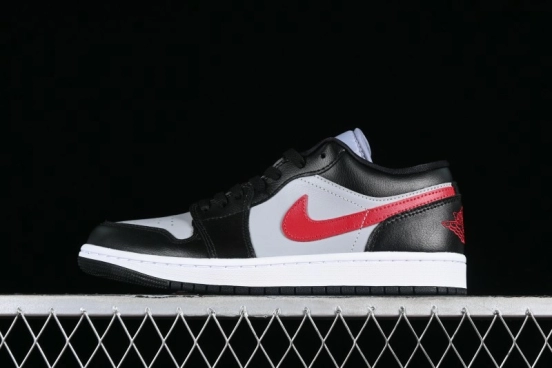 Nike Air Jordan 1 Low AJ1 Black Grey Red Hook Low-Top Culture Basketball Shoes - DC0774-062