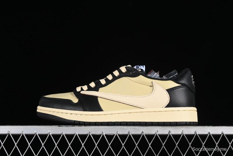 Nike Travis Scott x Air Jordan 1 Low OG AJ1 Reverse Swoosh Sneakers - DM7866-201
