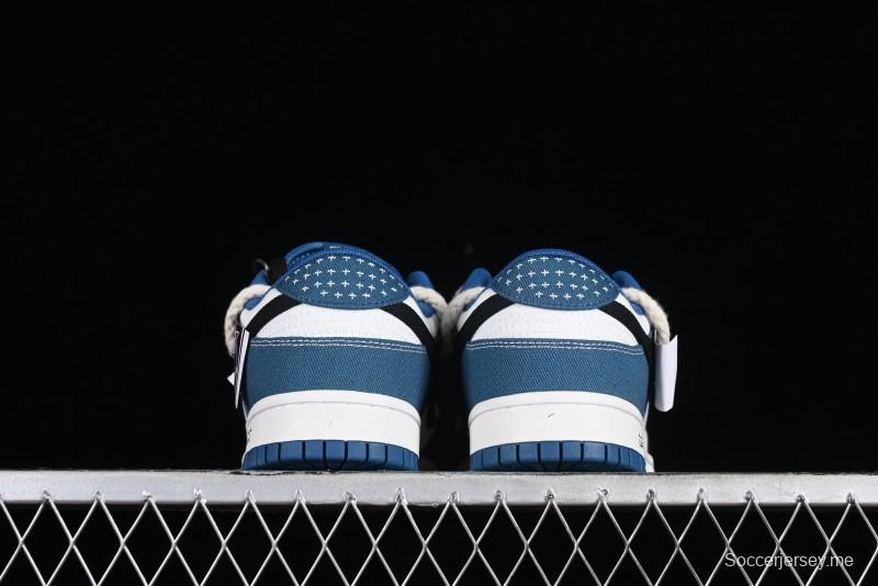 Nike Dunk Low High Street Style Ocean Protection Deconstructed SB Lace-Up Casual Skate Shoes - DV0834-101