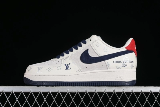 Nike Air Force 1 '07 Low LV Collaboration - Off White Navy Blue Casual Shoes CV1724-111